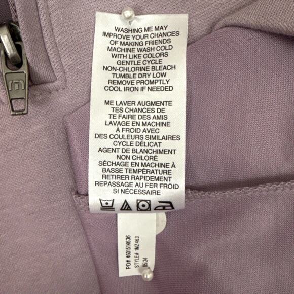 Travis Mathew Mens S Swell Season 1/4 Zip Golf Pullover Heather Mauve ECO NWT - Picture 10 of 11